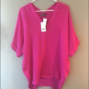 NWT!!! Vince shirt sleeve loose blouse - pink